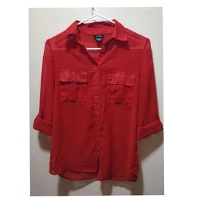 Sheer 3/4 or full sleeve Blouse